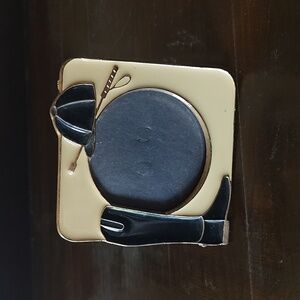 Equestrian Frame 🐎 Enamel & Brass Picture Frame Vintage Neutral Small
